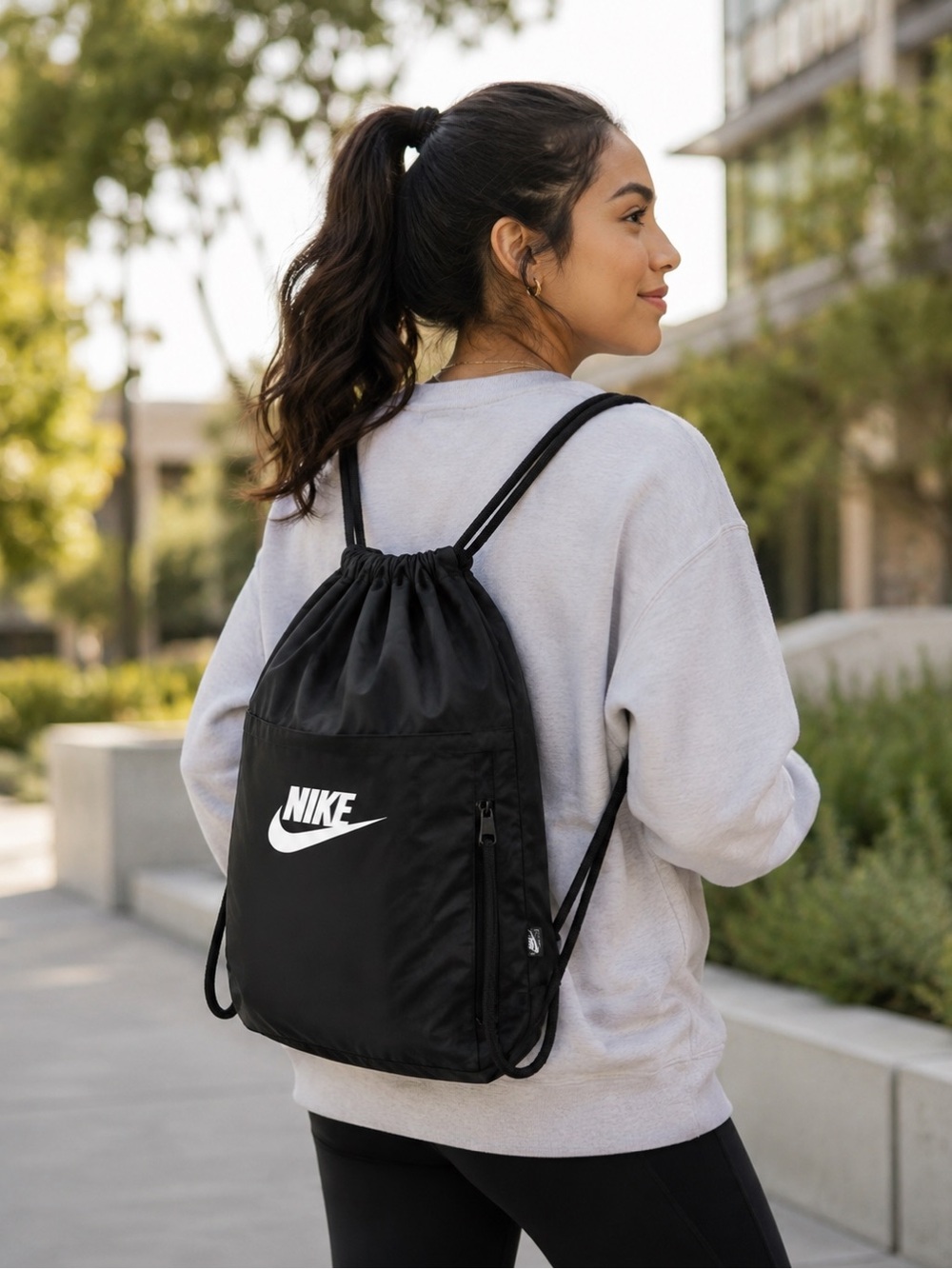 Nike “Move To Zero” Drawstring Backpack Bag DC4245-010 Black 13L Unisex NEW NWT!